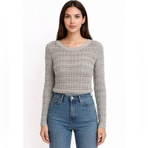 Gray Elegant Knit Sweater